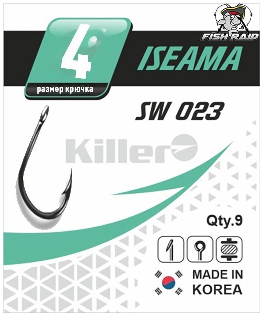 Крючки для рыбалки Killer ISEAMA №4 7 шт Корея
