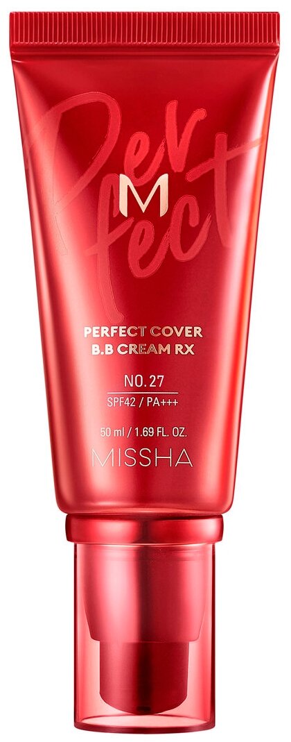 MISSHA Тональный BB крем MISSHA M Perfect Cover BB Cream Rx SPF42/PA+++ (No. 27), 20 мл