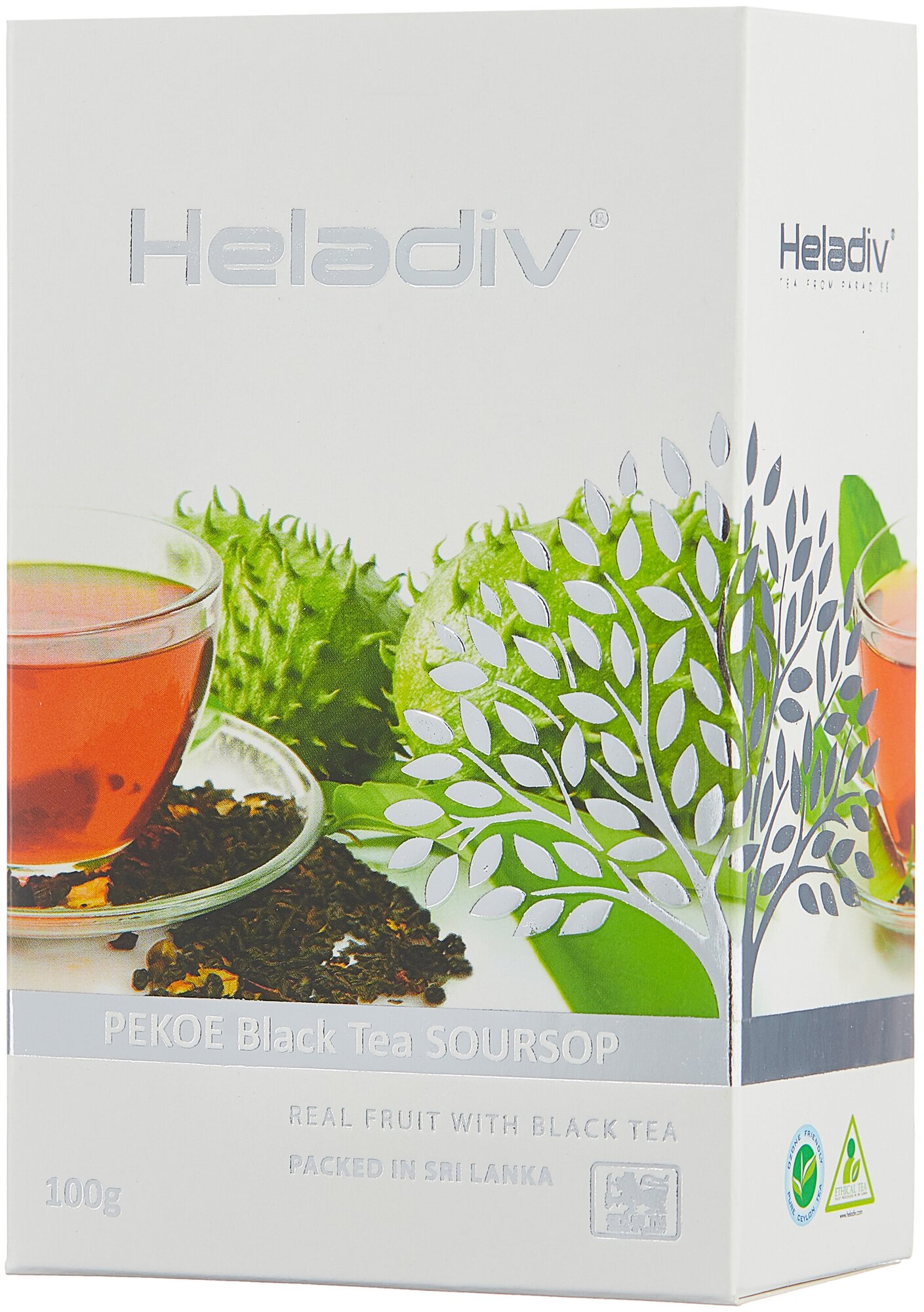 Чай Heladiv PEKOE Black Tea Soursop (черный с саусепом) листовой, 100г 1 - фотография № 1