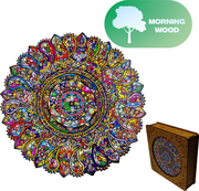 Деревянный пазл Morning wood "Мандала" / 28х28 см, 96 деталей, фигурный пазл для детей и взрослых, подарок