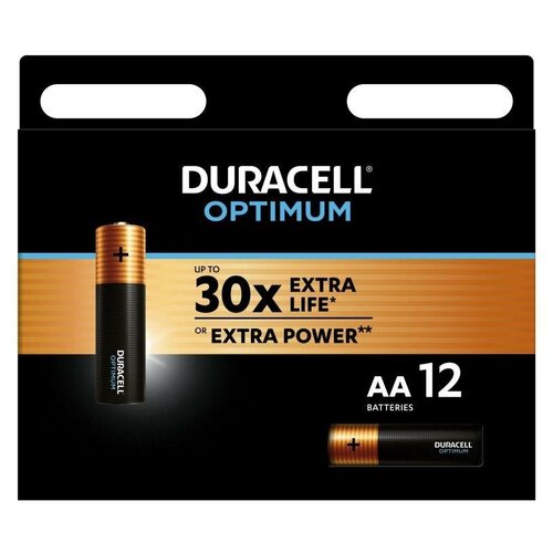 Элемент питания алкалиновый АА 1.5В LR6-12BL Optimum 5014073 (блист.12шт) Duracell Б0056028