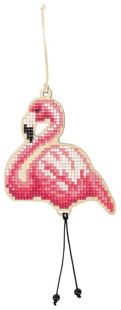 Кристальная (алмазная) мозаика фрея ALVP-007 подвеска Фламинго 8,5 х 10 см