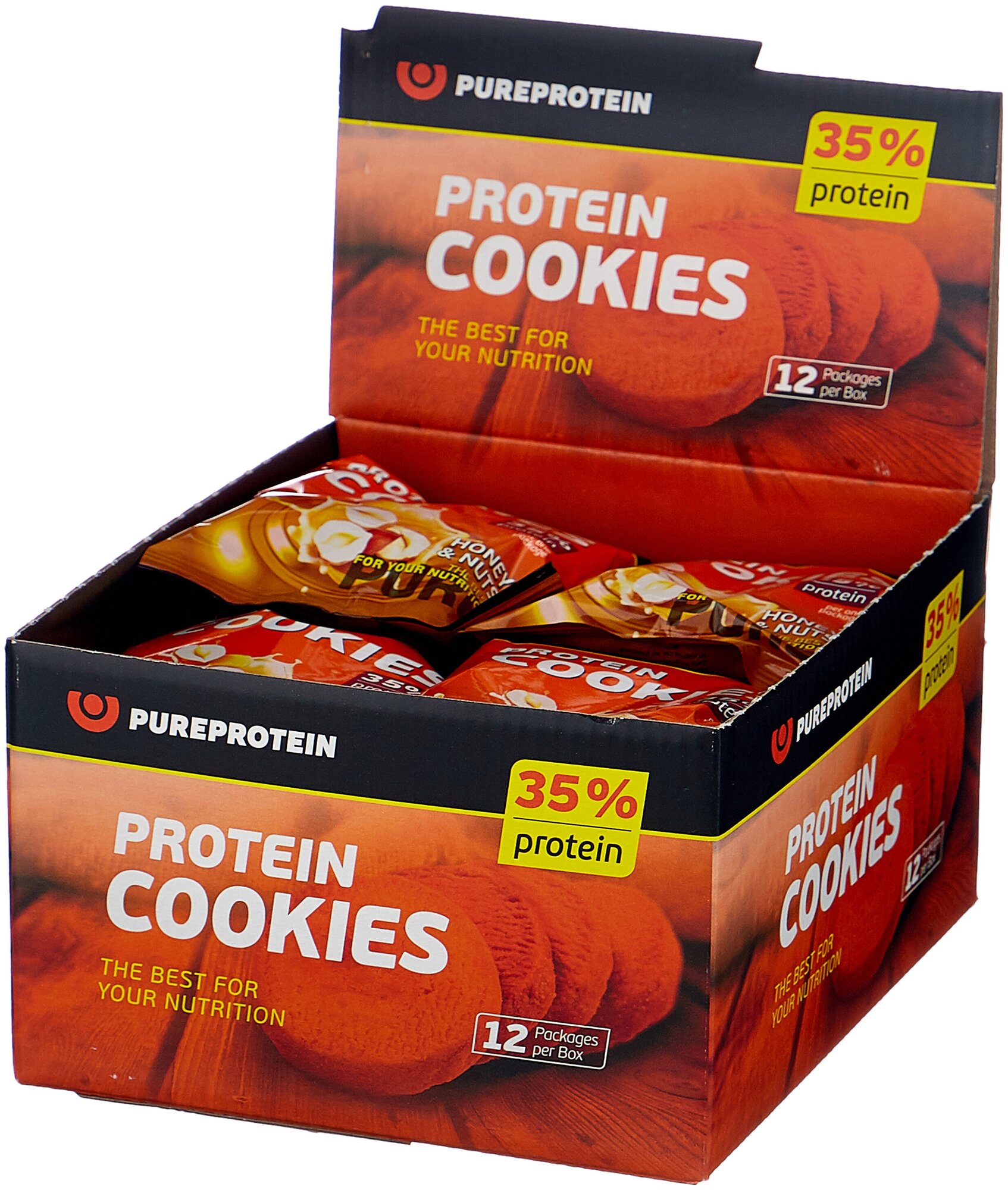 Печенье высокобелковое Protein Cookies от PureProtein : Мед и орехи