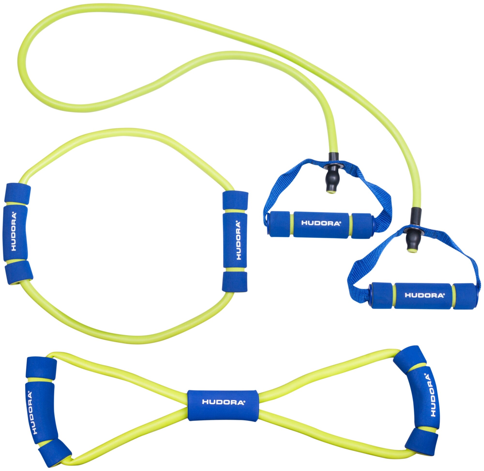 Эспандер универсальный 3 шт. HUDORA 76768 желтый/синий