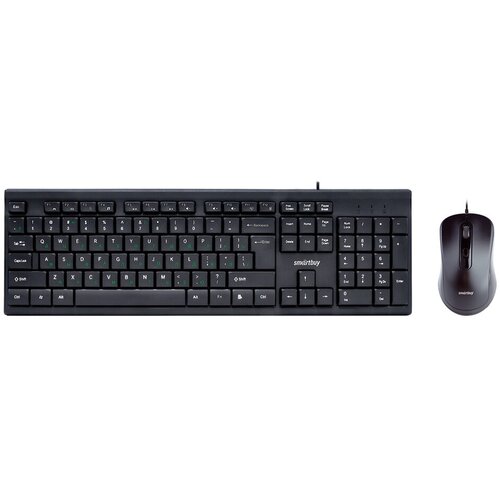 Проводной комплект клавиатура+мышь Smartbuy ONE 114282 черный (SBC-114282-K) комплект клавиатура мышь smartbuy 676390 компакт sbc 676390ag t 20 цена за 1 шт