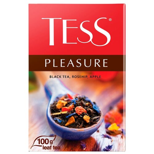 Чай Tess Pleasure листовой черный с добавками,100г 0588-15
