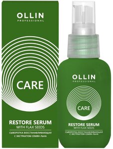 Сыворотка CARE для восстановления волос OLLIN PROFESSIONAL с экстрактом семян льна 50 мл