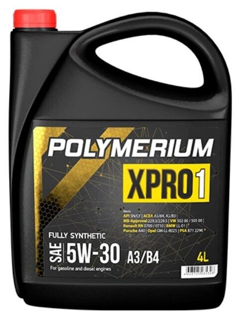 Синтетическое моторное масло Polymerium XPRO1 5W-30 A3/B4