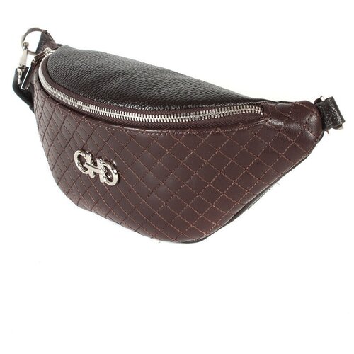 фото Сумка женская натуральная кожа mayger а-дс-289/кофейный_темно-коричневый, модель поясная