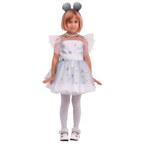 фото Костюм пуговка мышка соня (2085 к-20), белый/серый, размер 116