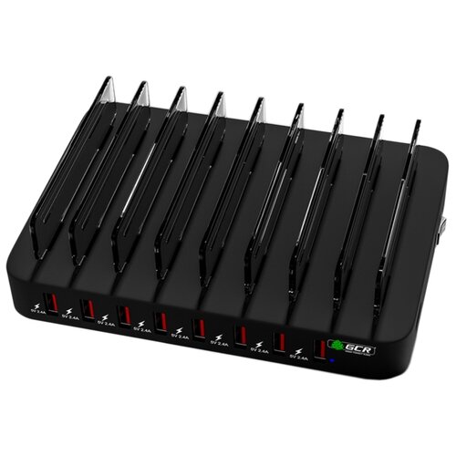 Сетевое зарядное устройство GCR GCR-8PAUSB, 81 Вт, черный