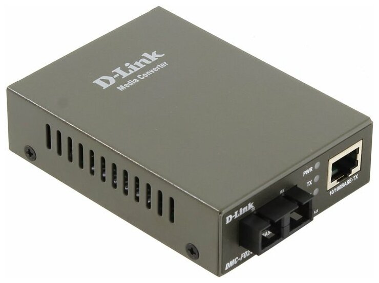 D-Link DMC-F02SC B1A Медиаконвертер из 100BASE-TX по витой паре в 100BASE-FX по многомодовому волокну 2км, SC