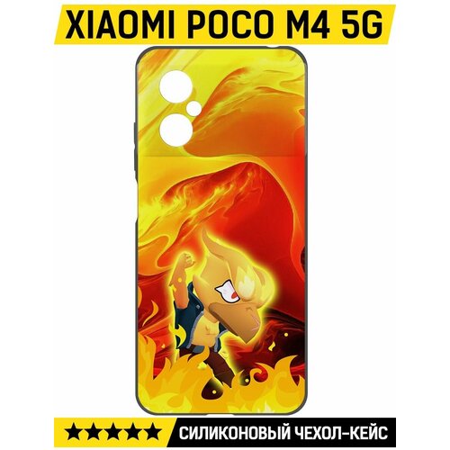 Чехол-накладка Krutoff Soft Case Brawl Stars - Ворон-Феникс для Xiaomi Poco M4 5G черный чехол накладка krutoff soft case brawl stars ворон феникс для xiaomi poco m6 pro 5g черный