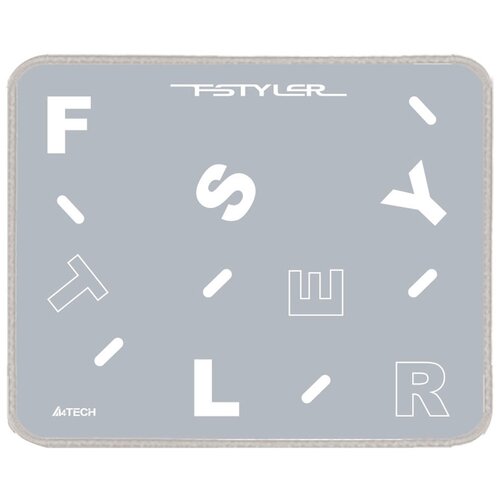 Коврик для мыши A4TECH FStyler FP25 (S) серый/белый, ткань, 250х200х2мм [fp25 silver]