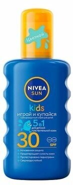 Спрей солнцезащитный цветной SPF30 Sun Kids Nivea/Нивея фл. 200мл (85403)