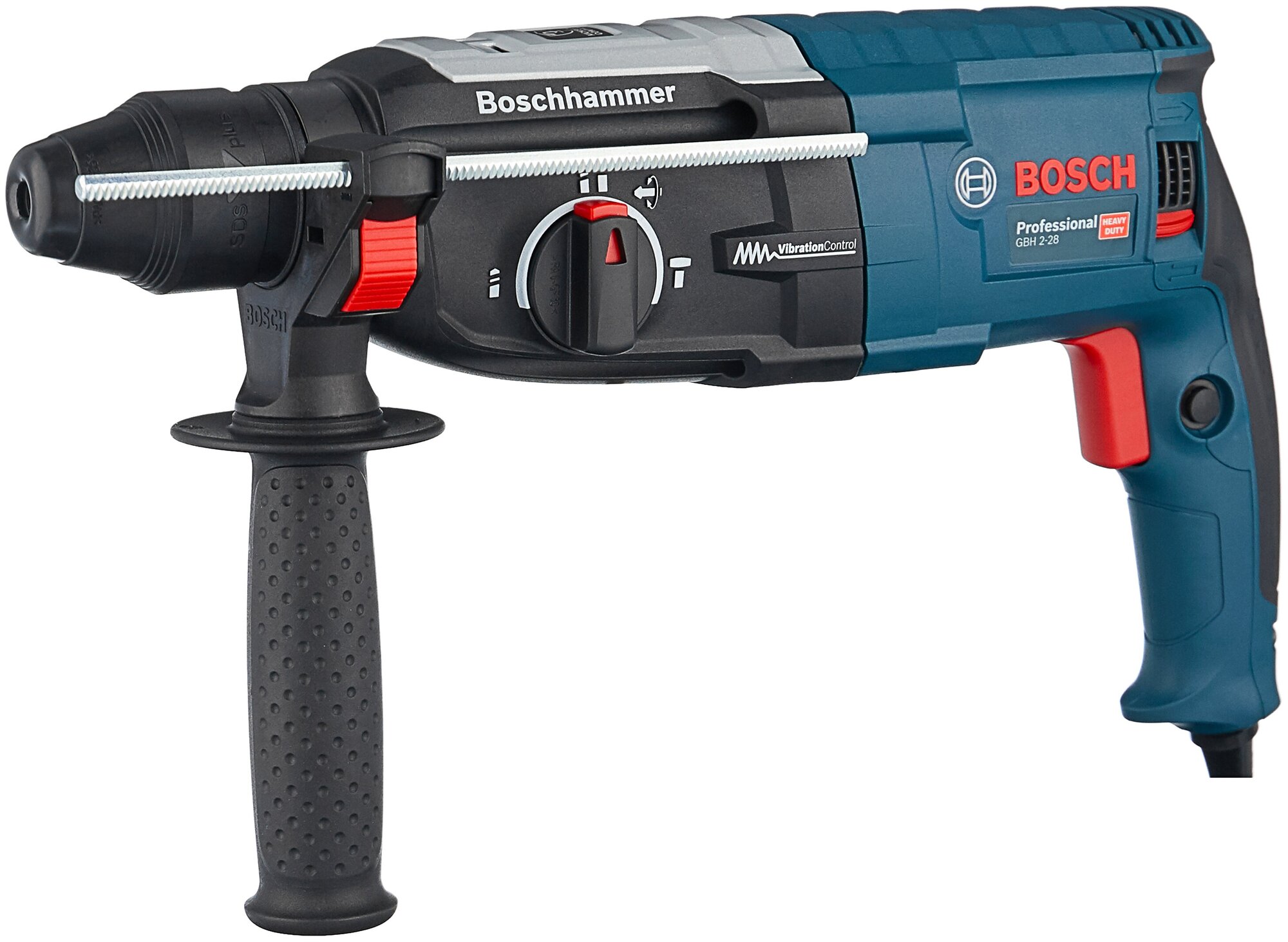 Перфоратор Bosch GBH 2-28 патр.:SDS-plus уд.:3.2Дж 880Вт (кейс в комплекте) (плохая упаковка)