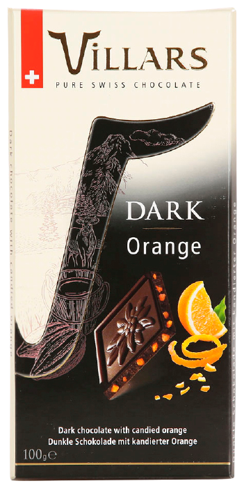 Тёмный шоколад VILLARS с цукатами из апельсиновых корочек, 100г - фотография № 10