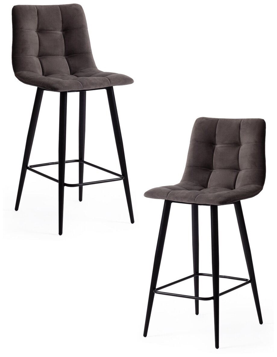 Стул полубарный TetChair Chilly 7095пб dark-grey barkhat