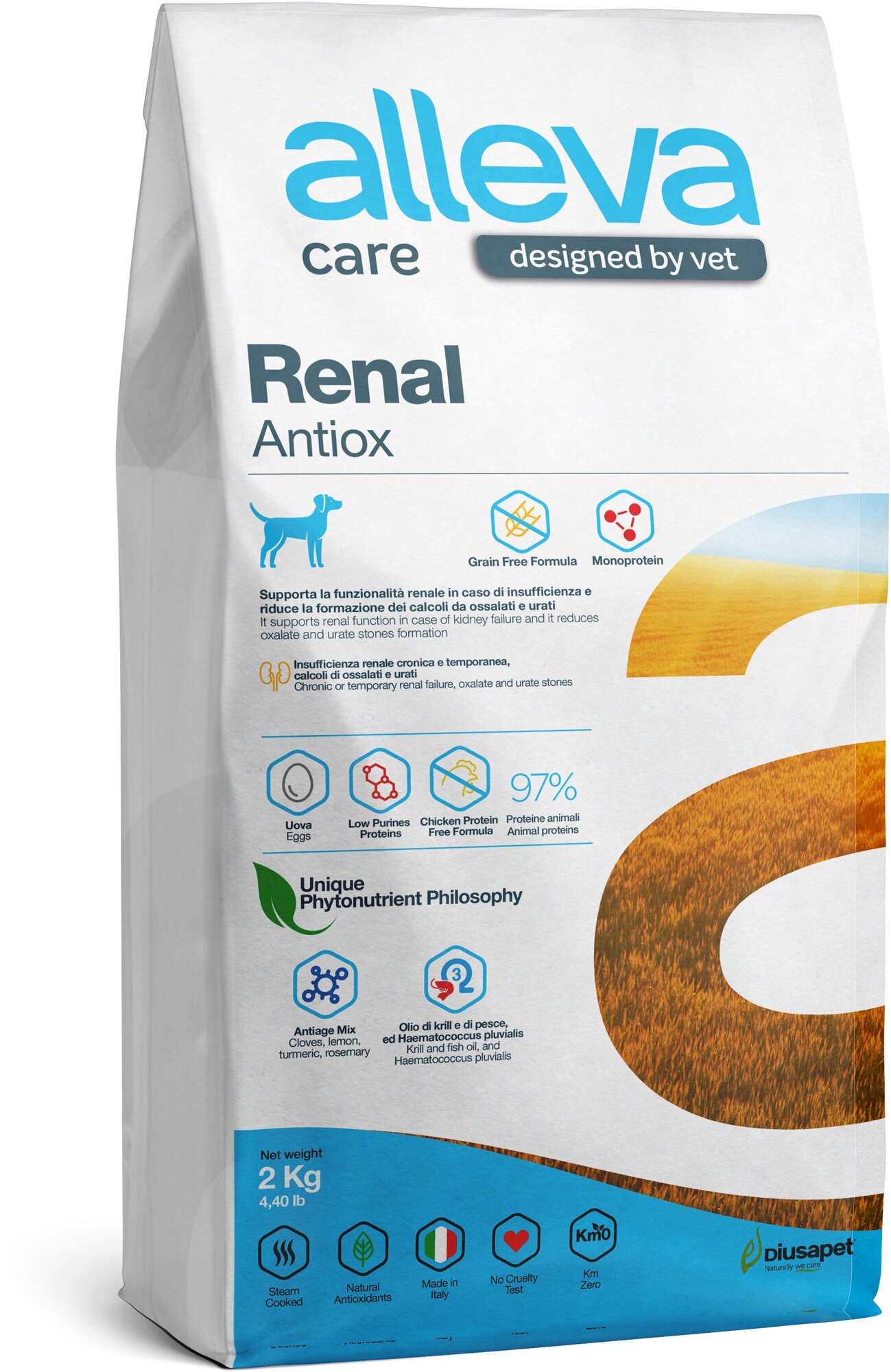 Сухой корм Alleva Care Dog Adult Renal-Antiox 2 кг