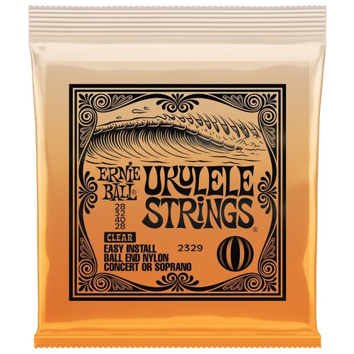 ernie ball 2329 струны для укулеле концерт или сопрано прозрачный нейлон ERNIE BALL 2329 Ball end Nylon 28-41 Струны для укулеле