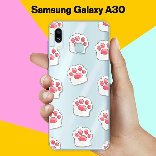 Силиконовый чехол Лапки на Samsung Galaxy A30