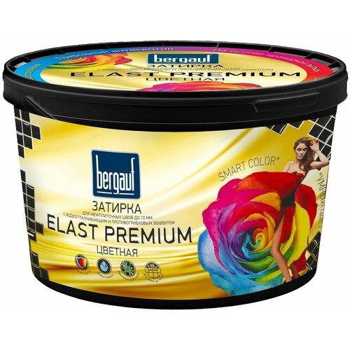 Затирка Bergauf Elast Premium, 2 кг, графит