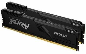 Память DDR4 16 ГБ 3200 МГц Kingston FURY Beast Black [KF432C16BBK2/16] Набор 2x8 ГБ