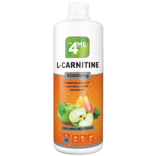 фото 4me nutrition l-карнитин concentrate, 1000 мл., яблоко-груша