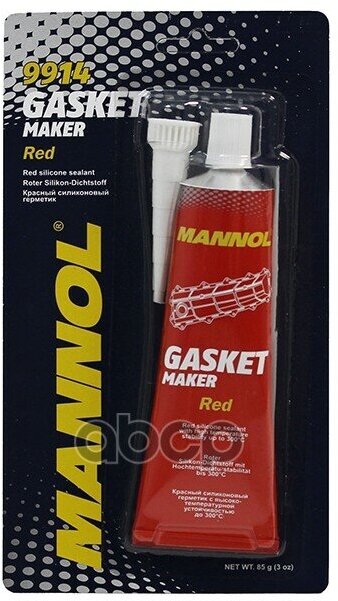 9914 Mannol Gasket Maker Red 85 Гр. Красный Силиконовый Герметик (От -50 С До +300 С) MANNOL арт. 9914