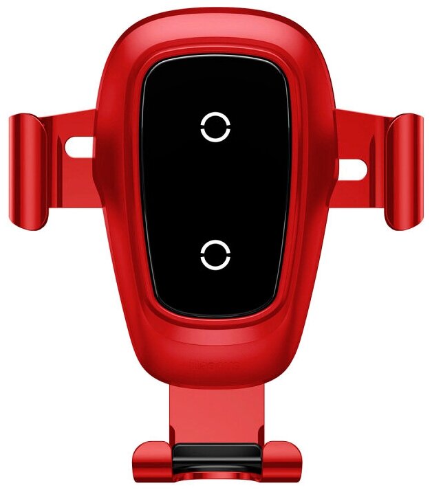 Держатель с беспроводной зарядкой Baseus Metal Gravity Car Mount Air Outlet Version, 10W, Красный, WXYL-B09