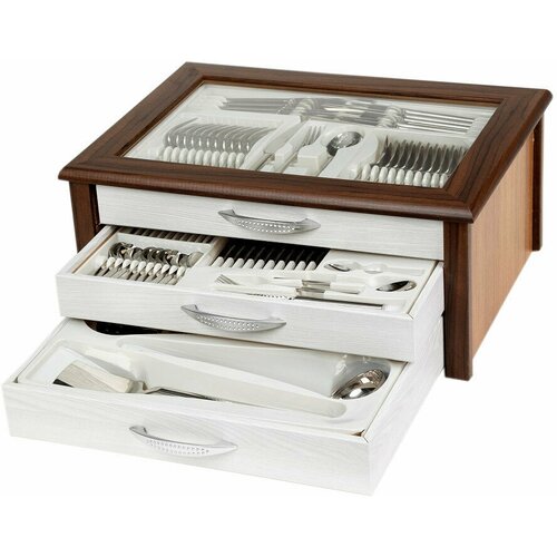 Столовые приборы 12 персон 90 предметов в кейсе O.M.S. Collection 