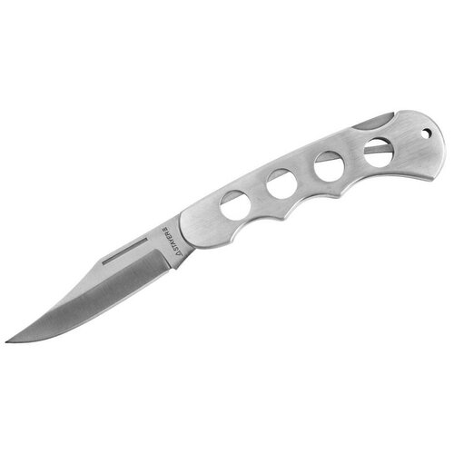 STAYER 80 мм, цельнометаллическая облегченная рукоятка, складной нож (47613) нож складной stayer 47613 z01 серебристый