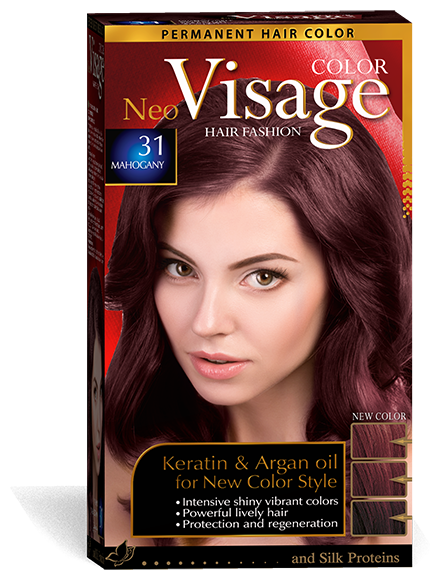 VISAGE Color Hair Fashion / Стойкая крем-краска для волос, оттенок 31 Махагон / Mahagony