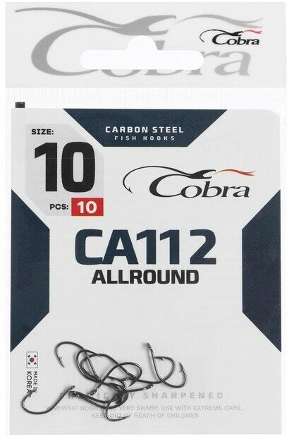Крючки Cobra ALLROUND серия CA112 № 10 10 шт.