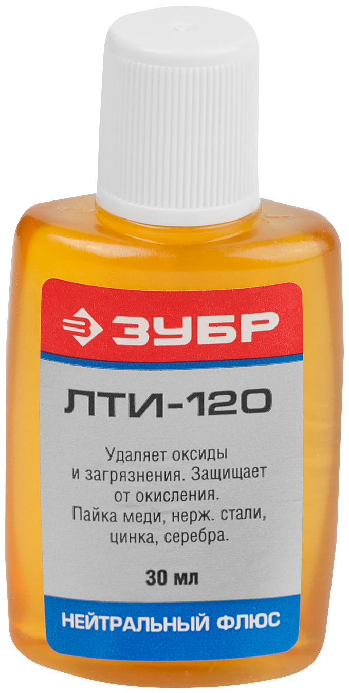 Флюс ЗУБР ЛТИ-120, пластиковый флакон, 30мл 55480-030