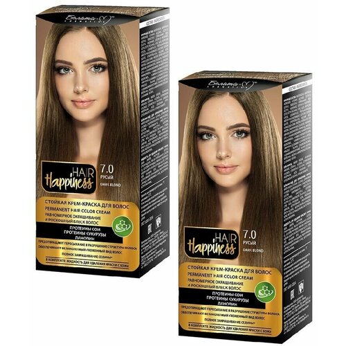 Белита-М Крем-краска для волос HAIR HAPPINESS стойкая, 2 шт, тон 7.0 русый