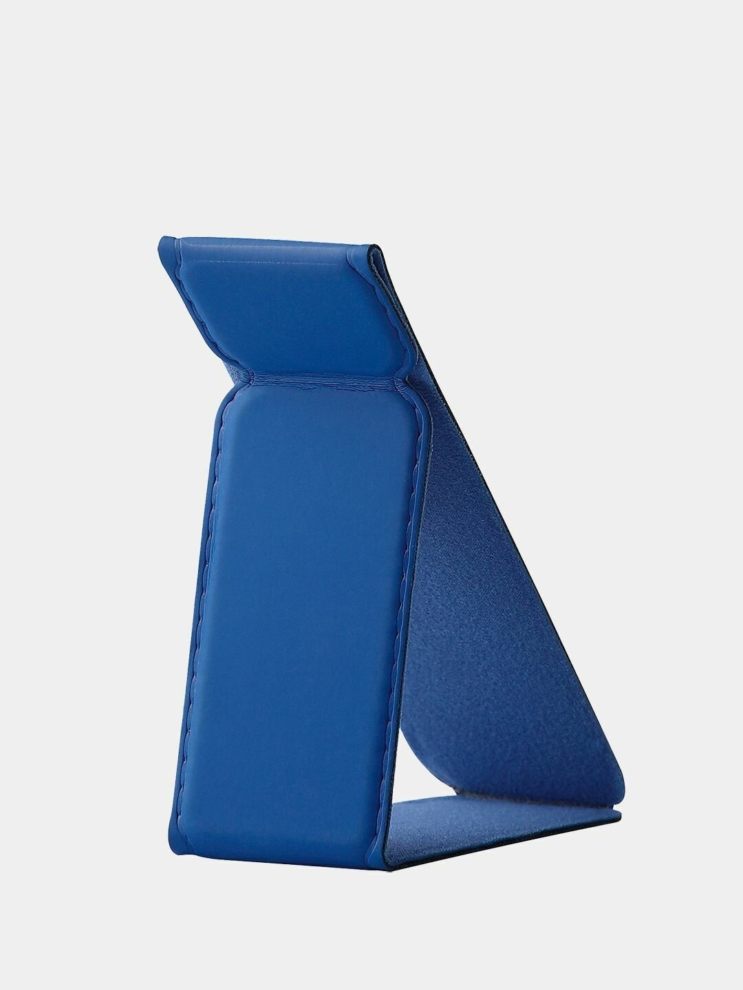 Магнитный полиуретановый держатель - подставка для телефона с креплением для пальцев 3 в 1 (поп сокет лента) крепление для смартфона светло синий