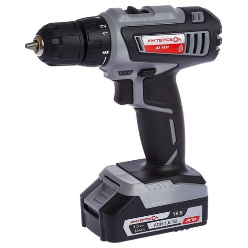 Дрель аккумуляторная ИНТЕРСКОЛ ДА-18ЭР АПИ 2 АКБ х 15Ah Li-Ion слайдер 849000₽