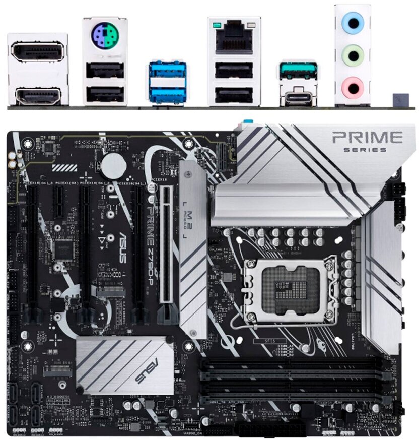 Материнская плата ASUS Prime Z790-P Z790 Socket-1700 4xDDR5, 4xSATA3, RAID, 3xM.2, 4xPCI-E16x, 3xUSB3.2, 1xUSB3.2 Type C, DP, HDMI, 2,5Glan, ATX