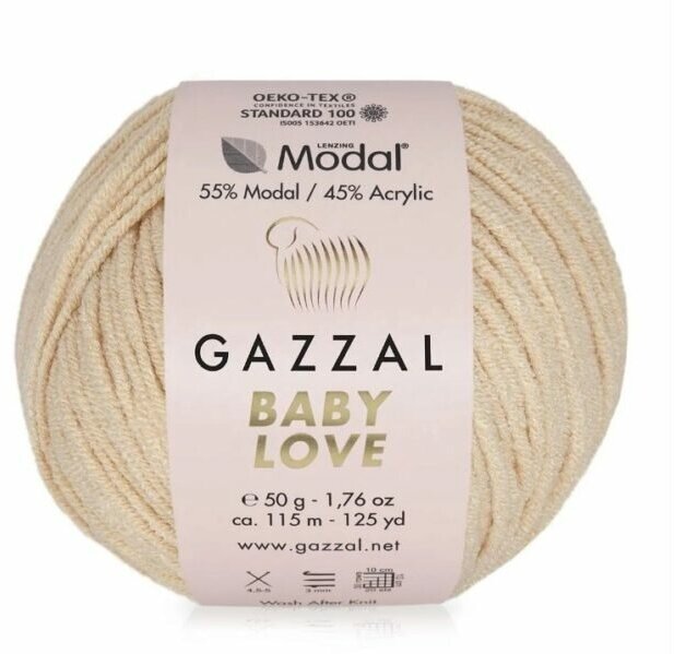 Пряжа Gazzal Baby Love 55%модал/45%акрил 115м 50г 1шт