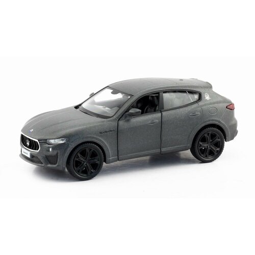 Машина металлическая RMZ City 1:32 Maserati Levante GTS 2019, инерционный механизм, двери открываются, серый матовый цвет.