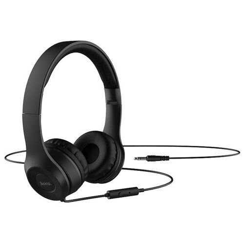 Наушники Hoco W21 проводные накладные с микрофоном Jack 35 мм 12 м черные 295600₽