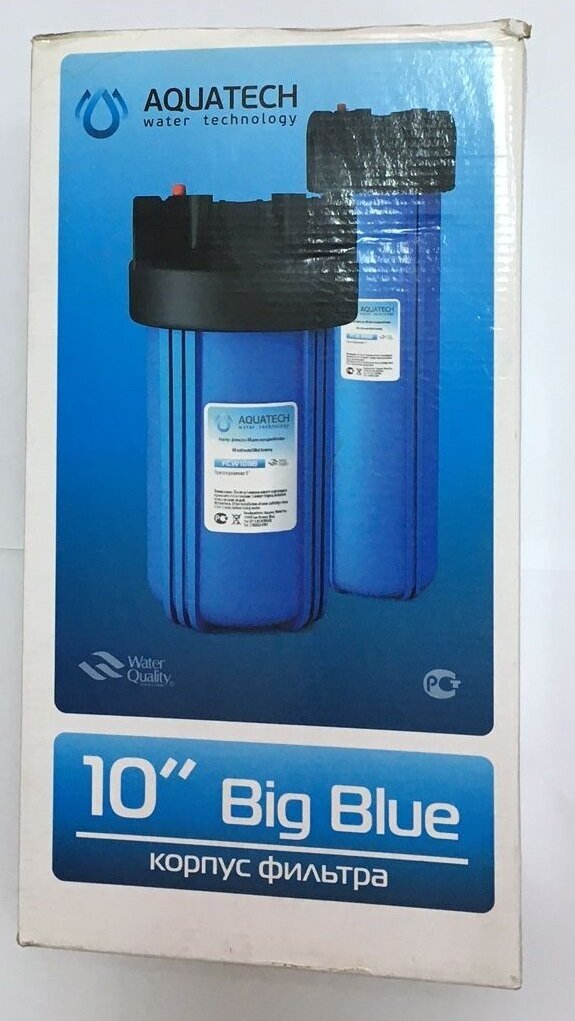 Корпус фильтра Big Blue для холодной воды 10" (кронштейн, манометр) AQUATECH