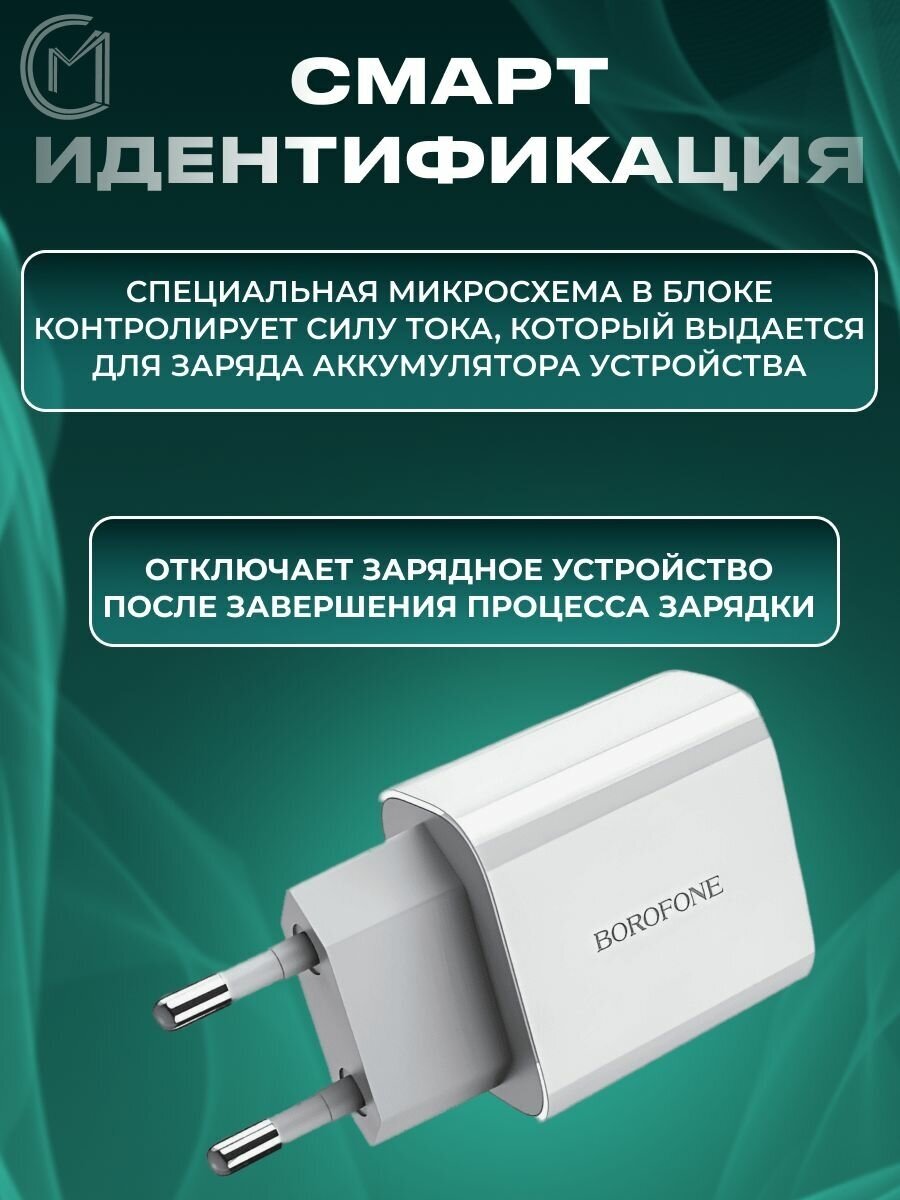 Сетевое зарядное устройство/ адаптер/ зарядка для телефона Borofone BA38A PLUS 5V-3A