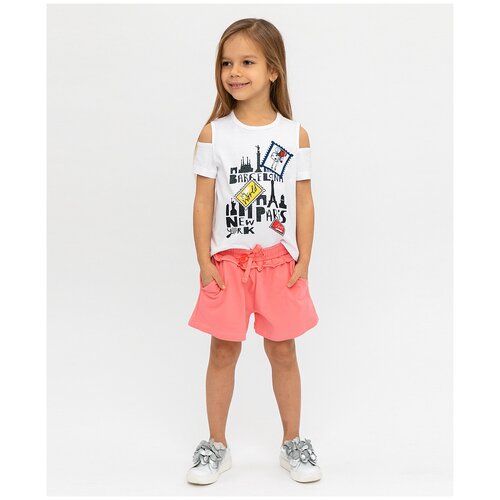 фото Шорты button blue размер 104, розовый