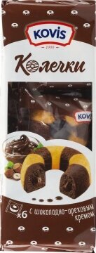 Пирожные Kovis Колечки с шоколадно-ореховым кремом 240г - фото №6