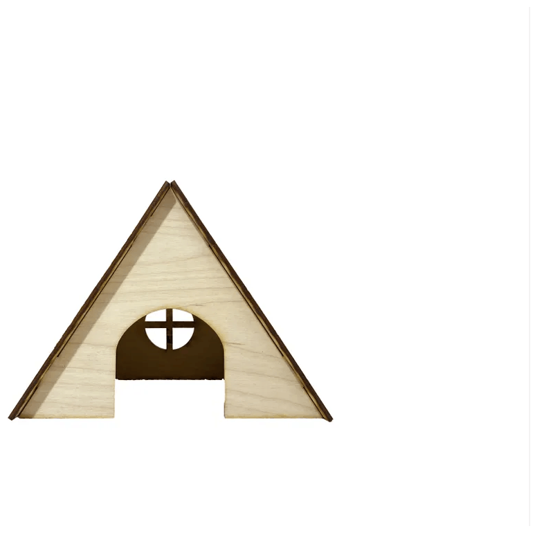 Треугольный домик деревянный для мышей, крыс, хомяков, грызунов - Размер M - фотография № 6