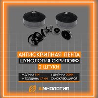 Антискрипный материал Шумология Скрипофф/ Антискрипная лента 2,5м * 2шт / Антискрип Маделин