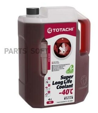 Жидкость Охлаждающая Низкозамерзающая Totachi Super Long Life Coolant Red -40c 4л TOTACHI арт. 41804