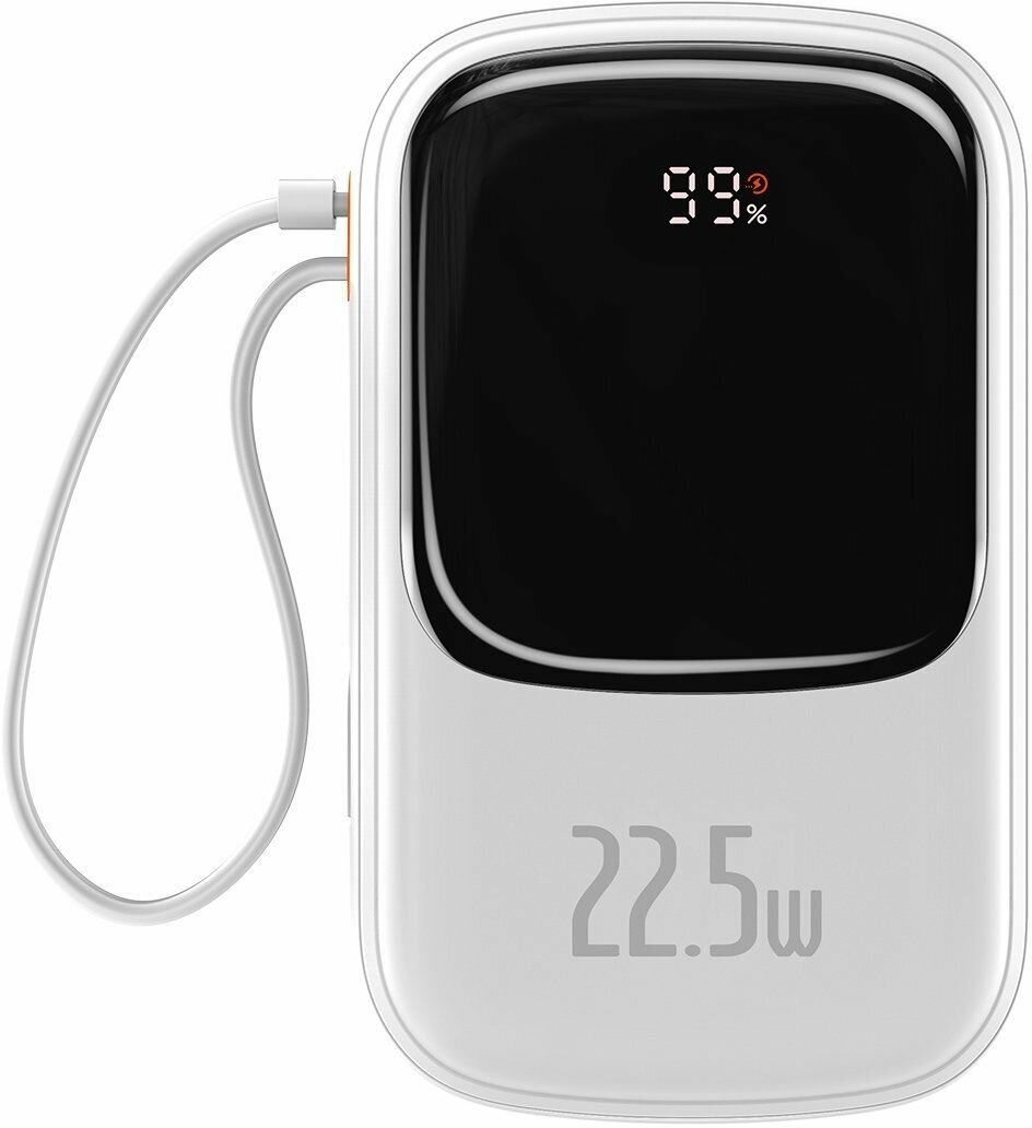 Внешний аккумулятор Baseus Qpow Pro Digital Display fast charge Type-C Edition 20000mAh 22.5W Белый